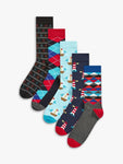 Happy Socks
HS by Happy Socks Nautical Print Socks, Pack of 5, Multi