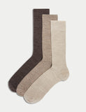 Autograph
3pk Lambswool Rich Socks Brown mix