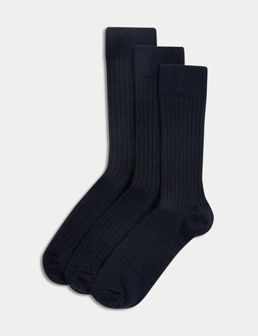 Autograph
3pk Lambswool Rich Socks Dark Navy