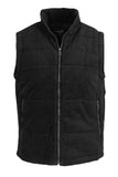 Mens Cord Padded Gilet Black