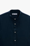 ZARA TEXTURED LINEN - COTTON SHIRT