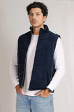 Mens Cord Padded Gilet Navy