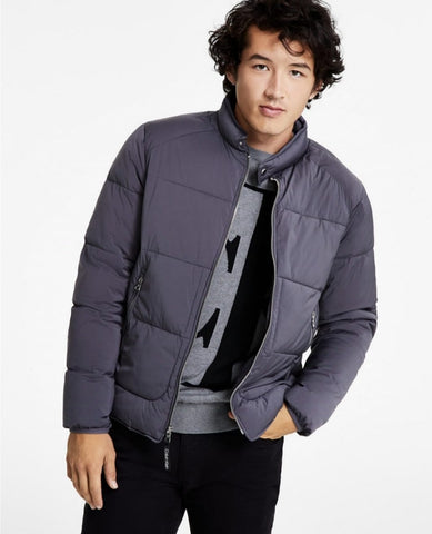 Calvin Klein Men's Stretch Meduim weight moto jacket iron