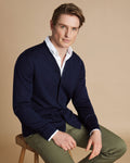 Charles Tyrwhitt Merino Cardigan - Navy