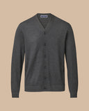 Charles Tyrwhitt Merino Cardigan - Grey