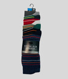 Striped Mens 5 Pack Cotton Rich Socks