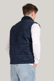 Mens Cord Padded Gilet Navy