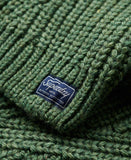 Slouchy Stitch Roll Neck Knit Colour: Dark Sage Marl